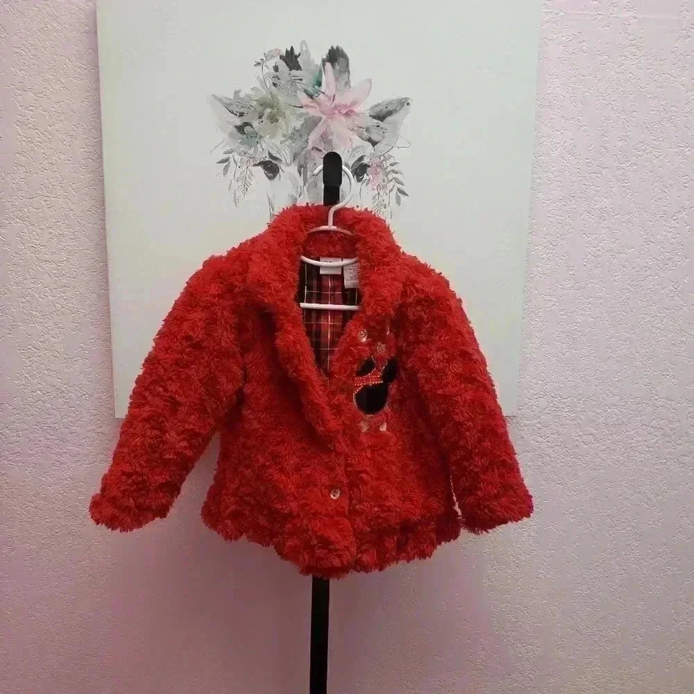Disney Minnie Mouse Holiday Faux Fur Jacket